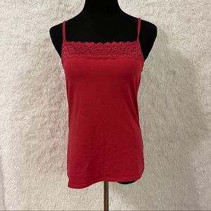 J.Jill Woman’s Red Lace Camisole Tank Top Shirt